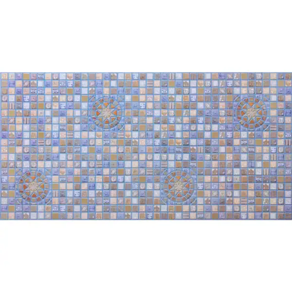 Διακοσμητικό Πάνελ 3D PVC 1651 Γαλάζιο / Γκρι Tribal Print - Image 1