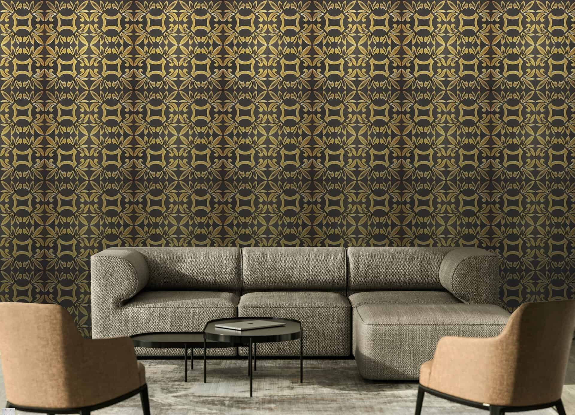 Modern Poster Mockup Vol.7 by Anthony Boyd Graphics Διακοσμητικό Πάνελ Οροφής / Τοίχου RETRO - BLACK/GOLD 112 - Image 3