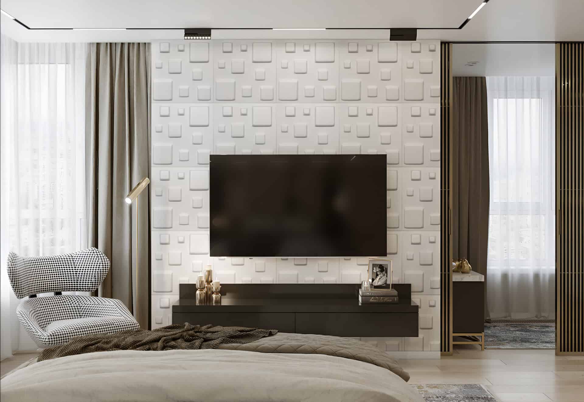 Aranzacja_Panel-4-v2-scaled Διακοσμητικό Πάνελ Οροφής / Τοίχου MODERN-KWADRAT - Image 2