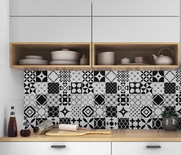 Διακοσμητικό Πάνελ 3D PVC 6899 Ασπρόμαυρα mix σχέδια 96 cm x 48,5 cm / 0,47 m2 - Image 2