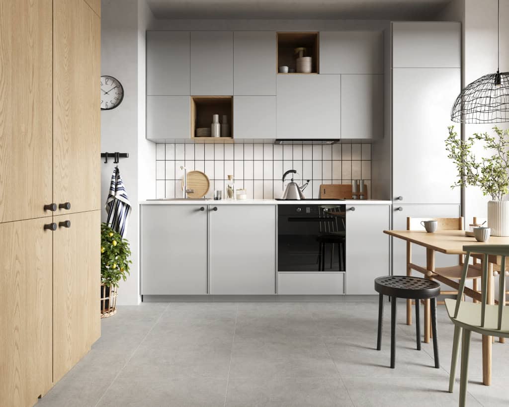 Concrete-Light_SPC-Flooring Δάπεδο SPC Vilo Concrete Light AC5/33 600x600mm - Image 3