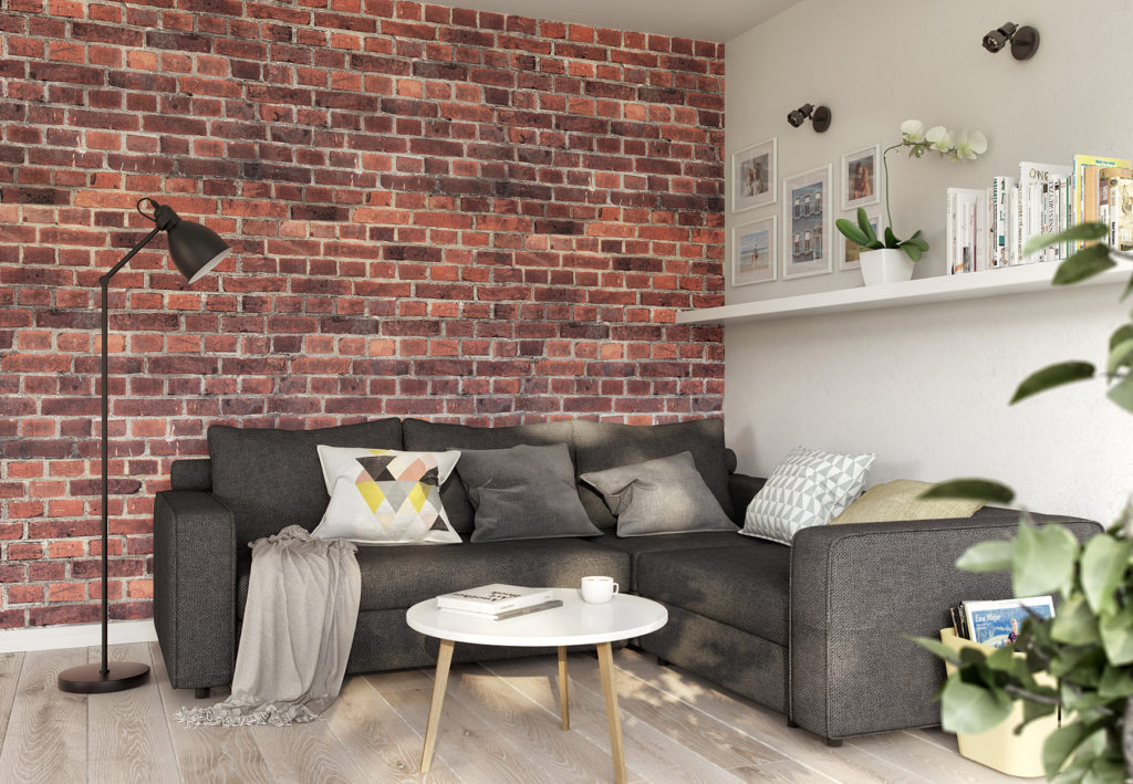 Red-Brick Πλαστική επένδυση Ραμποτέ PVC VILO Red Brick 25x265 cm - Image 3