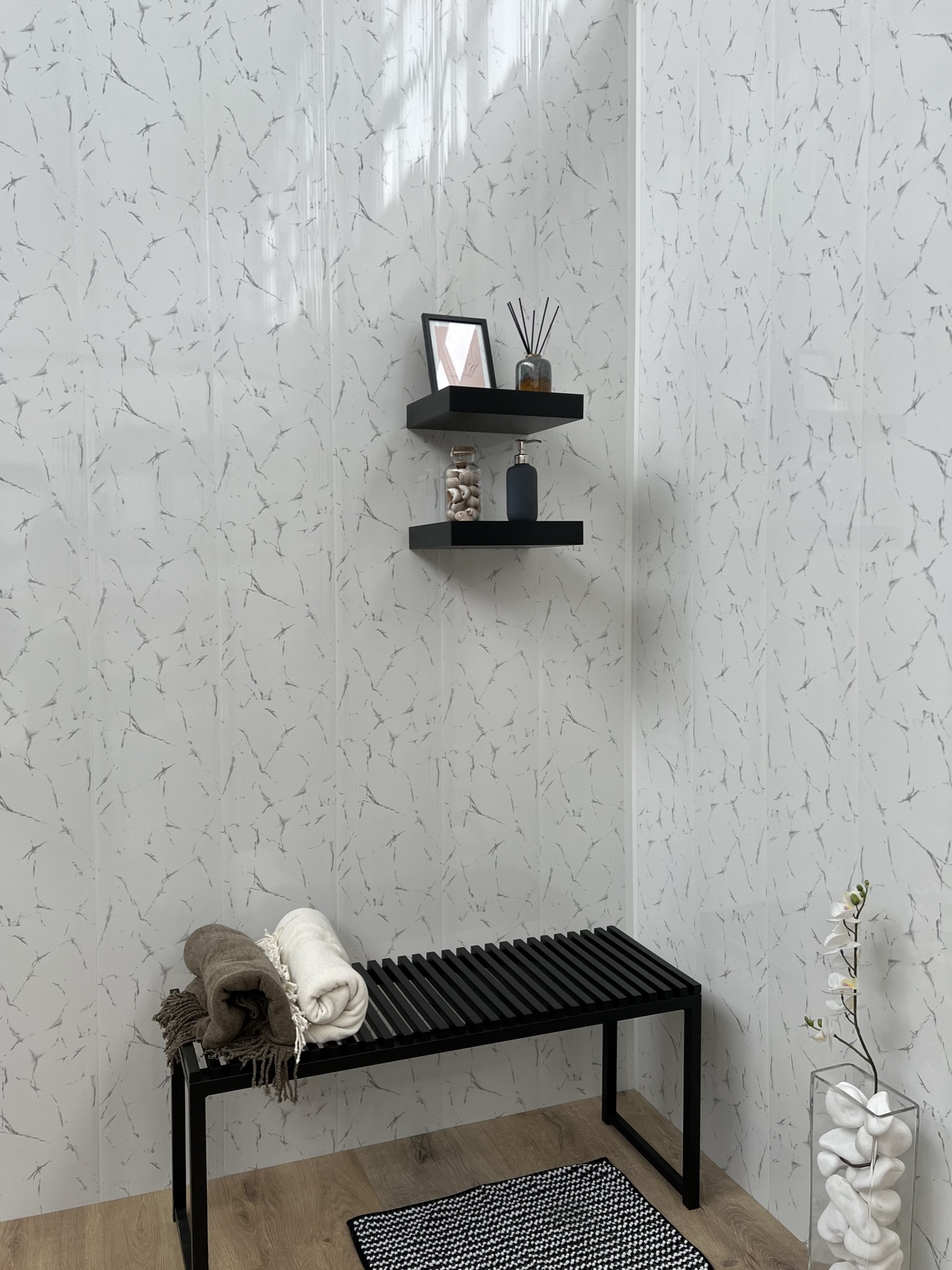 nolina-decoline-carrara-10-9 Πλαστική Επένδυση Ραμποτέ PVC DECOLINE Carrara, 25x270 cm - Image 3