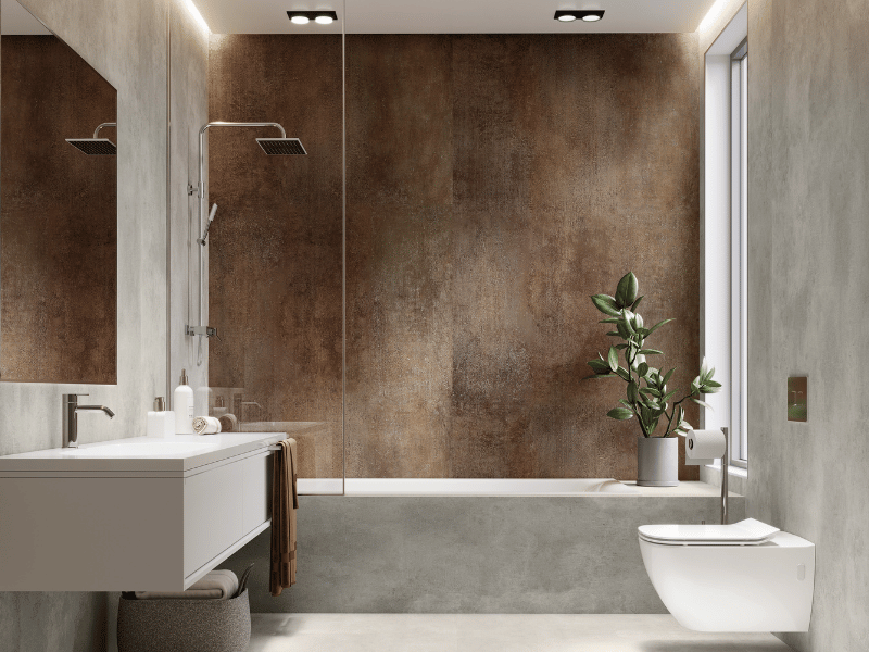 vilo-panel-scienny-spc-rustica-120cmx265cm-mat-realizacja (1) Πάνελ Τοίχου - Μπάνιου SPC VILO Rustica 1200 x 2650 x 4 mm (3.18 m²) - Image 2