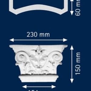 Διακοσμητικό στοιχείο πρόσοψης από φελιζόλ (Κιονόκρανο HKP 15 D)