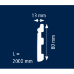 Περβάζι/Μπορντούρα από φελιζόλ XPS HD Classic- CF11 /80mm (εξηλασμένης πολυστερίνης-ανθυγρό) HOMESTAR - Image 2