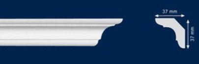 Διακοσμητική κορνίζα από φελιζόλ XPS / LD-C50 / 37mm x 37mm