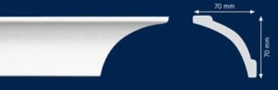 Διακοσμητική κορνίζα από φελιζόλ XPS / LD-A10 / 70mm x 70mm