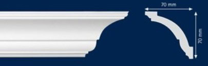 xps_ld-as_70_70mm Διακοσμητική κορνίζα από φελιζόλ XPS / LD-AS / 70mm x 70mm