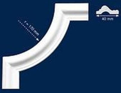 Διακοσμητική γωνία από φελιζόλ XPS / LD-BU 40 / r = 120mm
