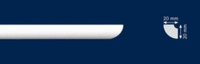 xps_ld-d20_20_20mm Διακοσμητική κορνίζα από φελιζόλ XPS / LD-D20 / 20mm x 20mm