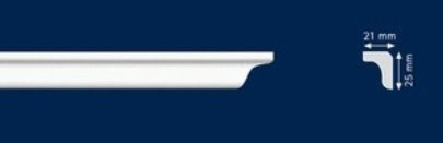 xps_ld-d25_25_21mm Διακοσμητική κορνίζα από φελιζόλ XPS / LD-D25 / 25mm x 21mm