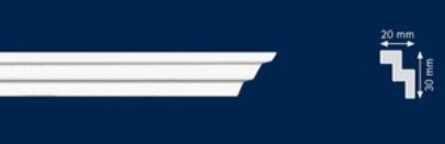 xps_ld-t30_20x30mm Διακοσμητική κορνίζα από φελιζόλ XPS LD-T30 / 20mm x 30mm