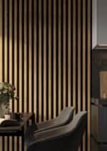 PS PANEL ΜΕ 3D ΠΗΧΑΚΙΑ F4 PIANO 12/122/2900mm NATURAL OAK/BLACK - Image 2