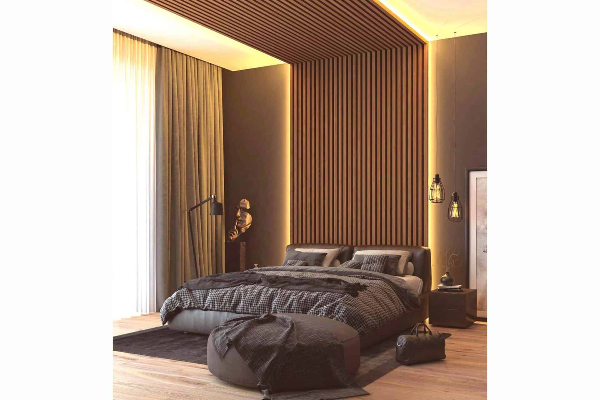 PS Panel 3D Πηχακια Τοίχου 11 Piano Golden Oak D. Brown - Image 3