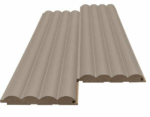 3D Κυματιστά Ξύλινα Πηχάκια Τοίχου Sand Grey 16/119/2750mm