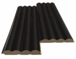 3D Κυματιστά Ξύλινα Πηχάκια Τοίχου Black 16/119/2750mm